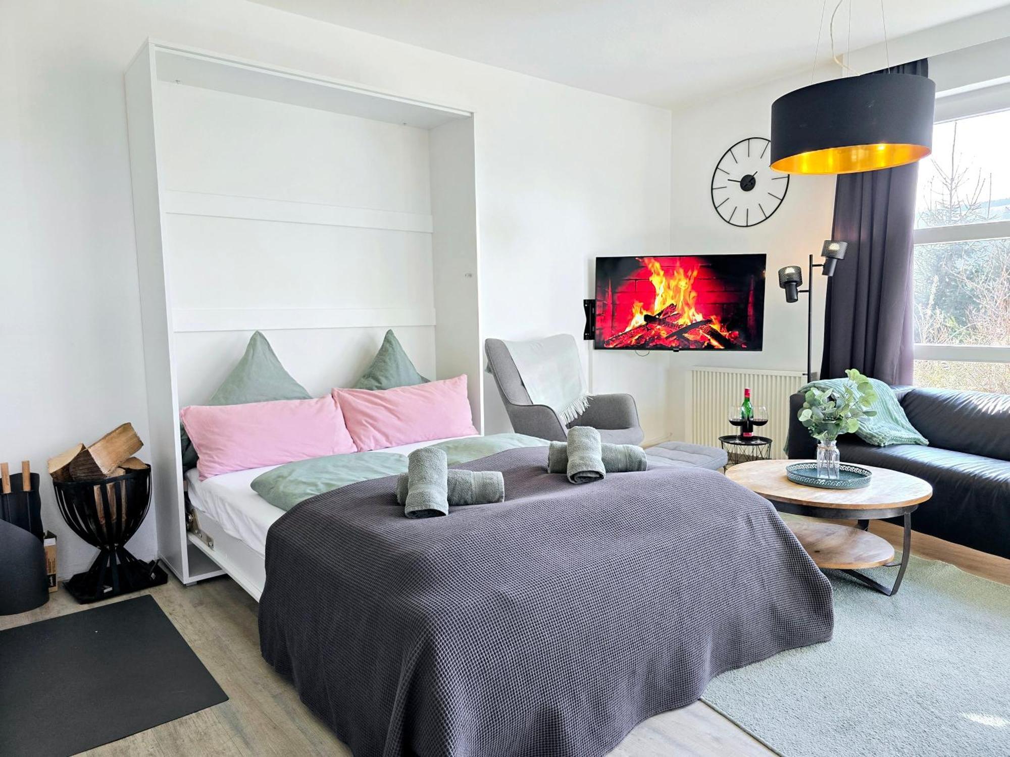 Ferienwohnung Fuchsbau Mit Kamin & Terrasse & Hunde วินเทอร์แบร์ก ภายนอก รูปภาพ